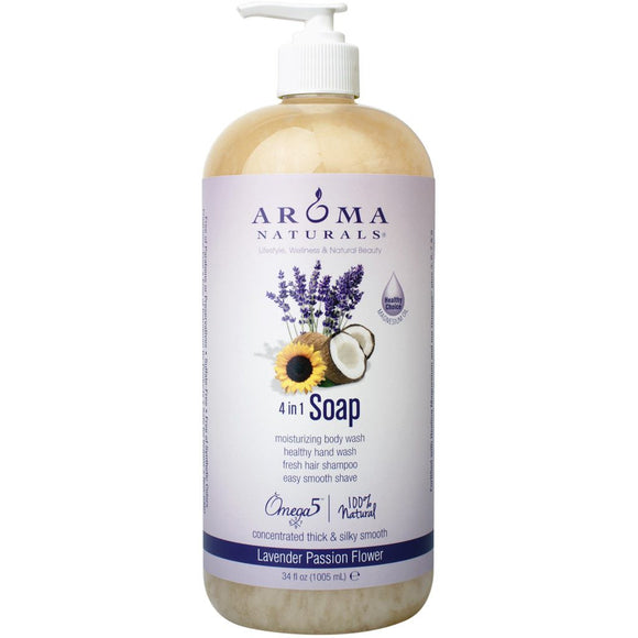 AROMA NATURALS: Soap Liquid Castle-Lavender, 34 oz