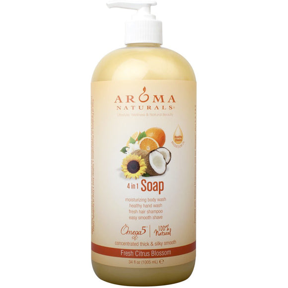 AROMA NATURALS: Soap Liquid Castle-Citrus Blossom, 34 oz