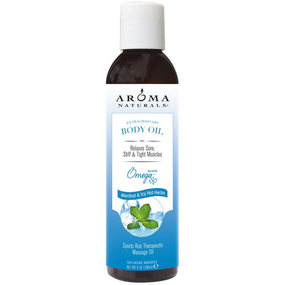 AROMA NATURALS: Menthol & Icy Hot Herbs Body Oil, 6 oz