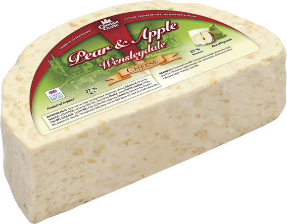 COOMBE CASTLE: Cheese Wensleydale With Pear & Apple, 4.4 lb