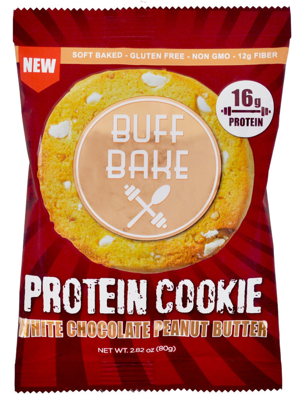 BUFF BAKE: Protein Cookie White Chocolate Peanut Butter, 2.82 oz